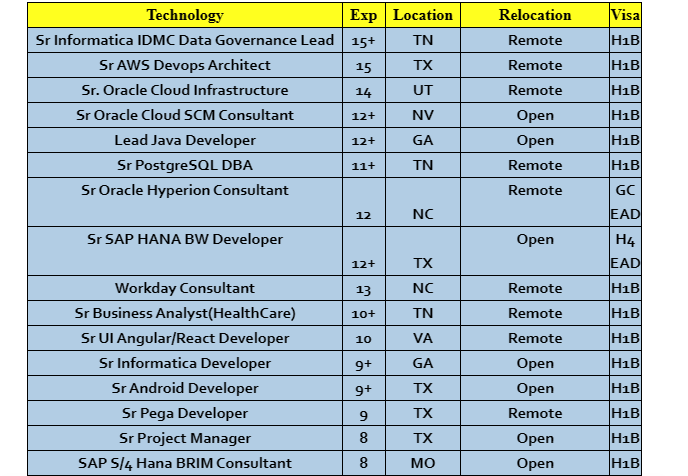 Sr Salesforce Jobs Hotlist