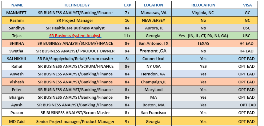 SR Business System Analyst Jobs Hotlist